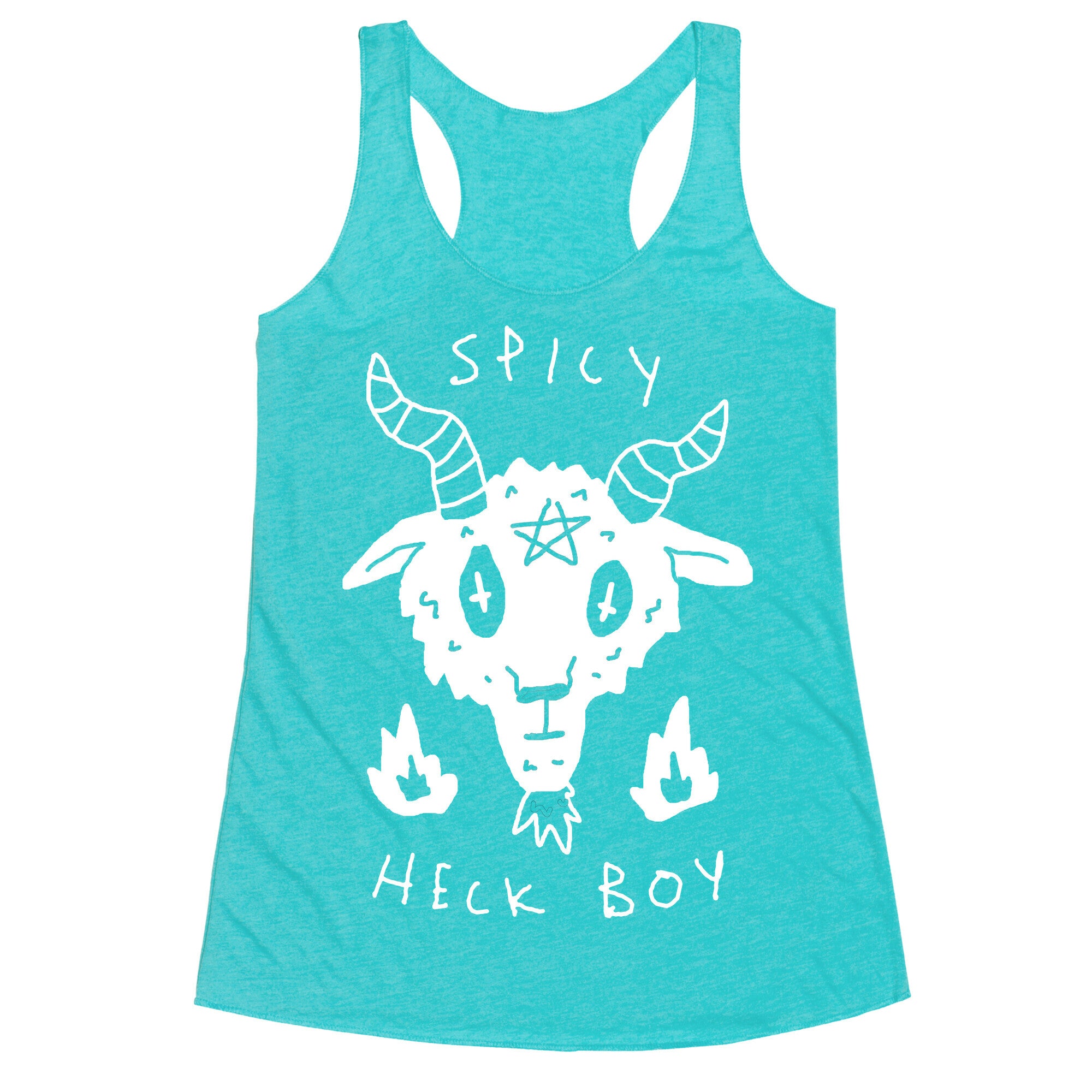 Spicy Heck Boy Satan Racerback Tank